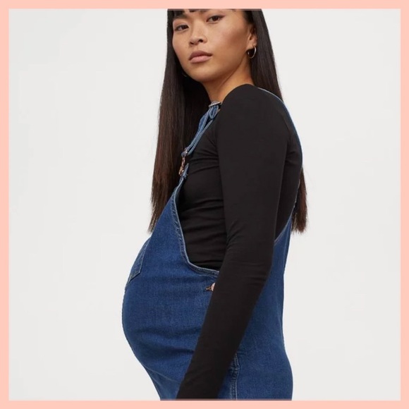 Mama Maternity Denim Overall Dress 